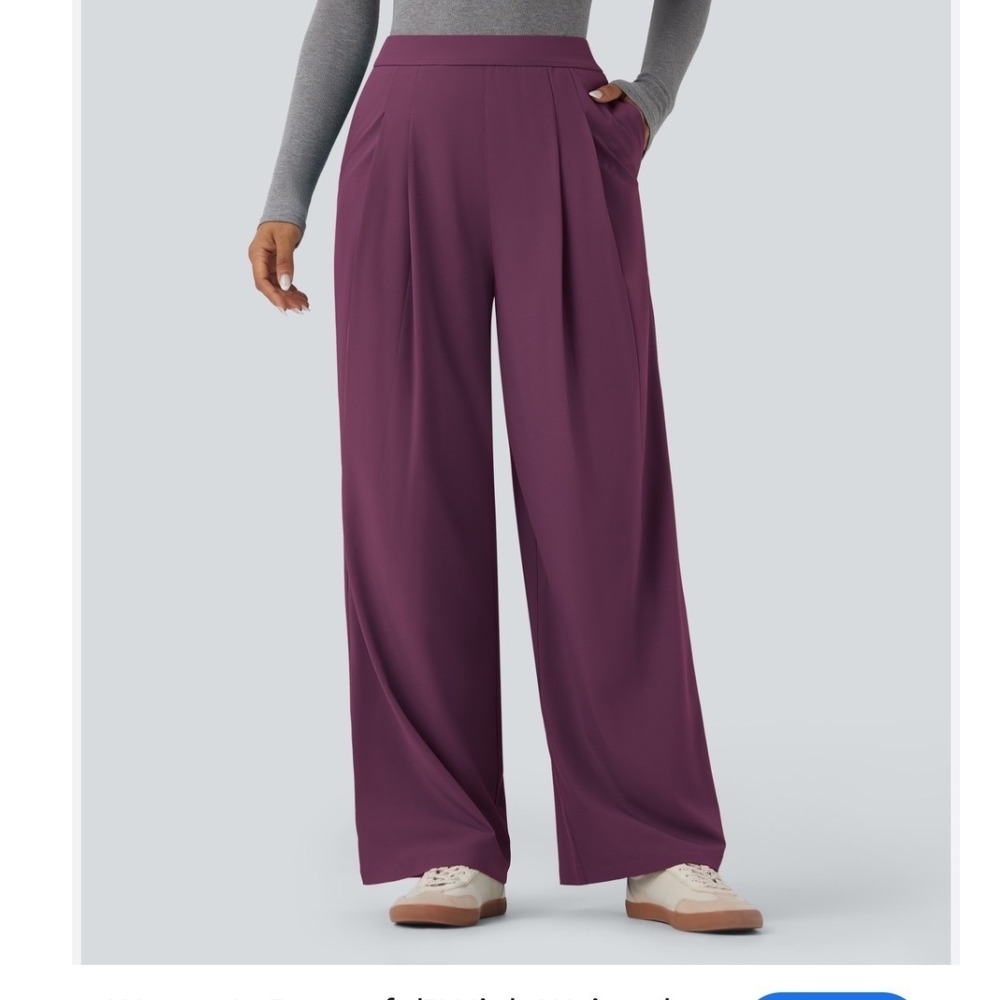 Halara breezeful quick dry wide leg work pants large